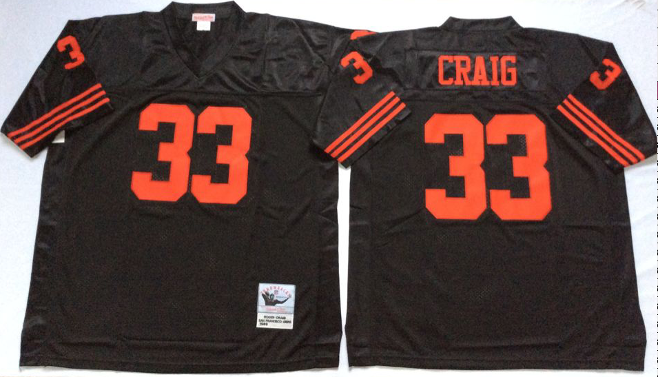Men NFL San Francisco 49ers 33 Craig black Mitchell Ness jersey